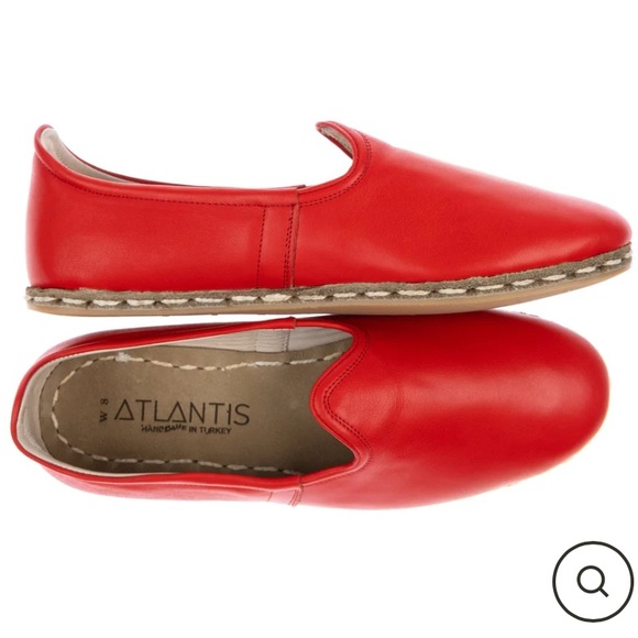 Atlantis Other - Atlantis Men's Red Slip On Shoes Size 13 Turkish Peru Handmade Leather